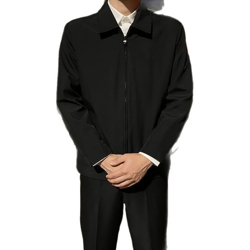 Admin Jacket for Men, Mid-Age Civil Servant, Clean Fit Outerwear, Male, Autumn/Winter, Mature and Steady Men's Clothing