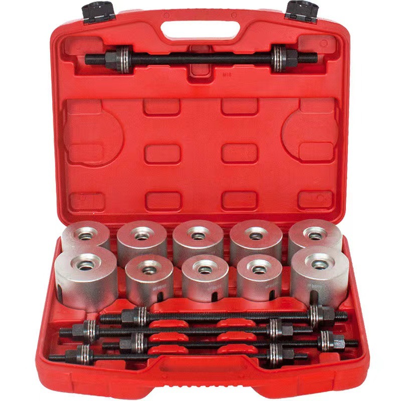 27件套汽车通用型衬套仰角铁套拆装工具螺杆式培林羊角安装取出器