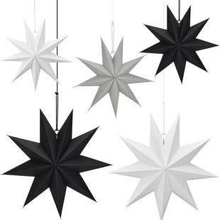 Nine-Point Star Hanging Ornaments Christmas Party Decoration Wedding Birthday Shopping Mall Festival Scene Arrangement Star Origami Hanging Ornaments