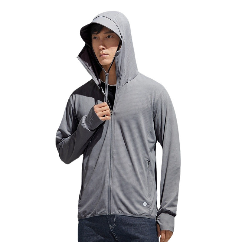 Chaqueta de Protección Solar UPF 50+ de Poliéster Transpirable y Ligera para Pesca en Verano