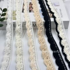 メーカー直販重工毛糸ハンドフックdiyレース透かし彫り白い花綿糸スカート服装補助材料