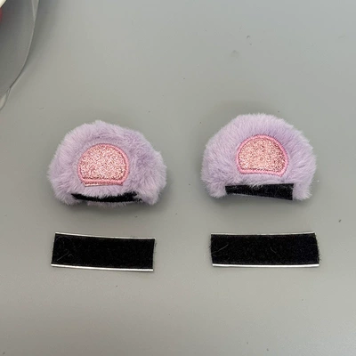 Motosiklet dəbilqələri Panda Ear Doll Sequin Accessories - sequin-bear-purple