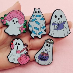 国境を越えた人気のハロウィンアクリル両面印刷クリエイティブ漫画かわいいゴーストペンダント DIY ジュエリー