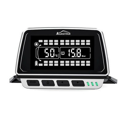 Large Truck Tire Pressure and Temperature Monitor with Large Screen Display, Multi-Wheel Simultaneous Display, Color Screen Design, Built-In and External Sensors (Tire pressure monitoring system) - host-display