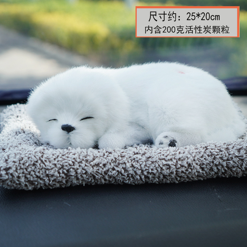 Llamará bolsa de carbón de bambú, simulación de perros, gatos, adornos para el hogar, adornos para el hogar, juguetes de peluche lindos, purificación de aire para automóviles.