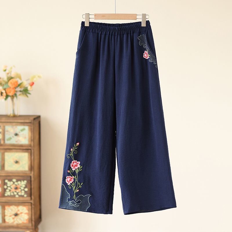 네이비블루【682#와이드팬츠]