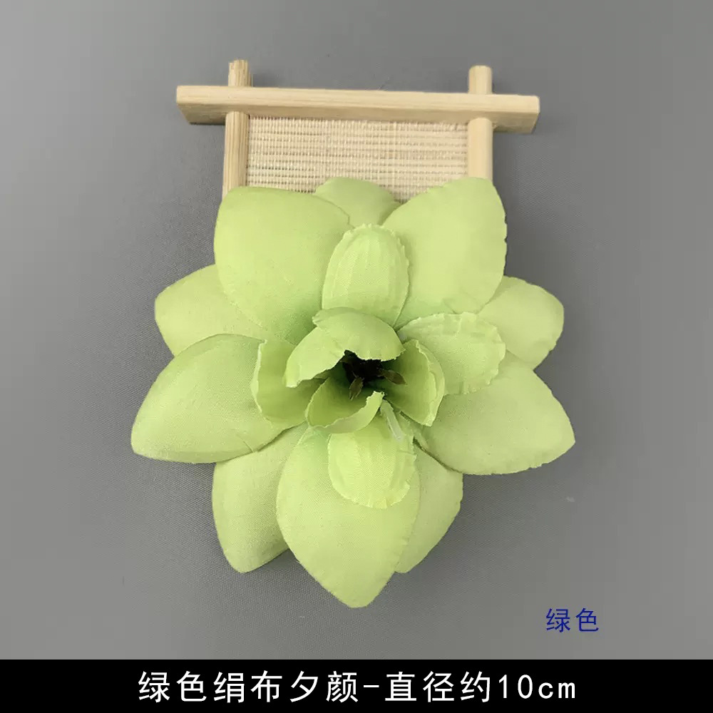 Simulación verde flor al por mayor flor falsa hecha a mano material pinza de flores accesorios de tocado de flor pequeña decoración del salón de bodas
