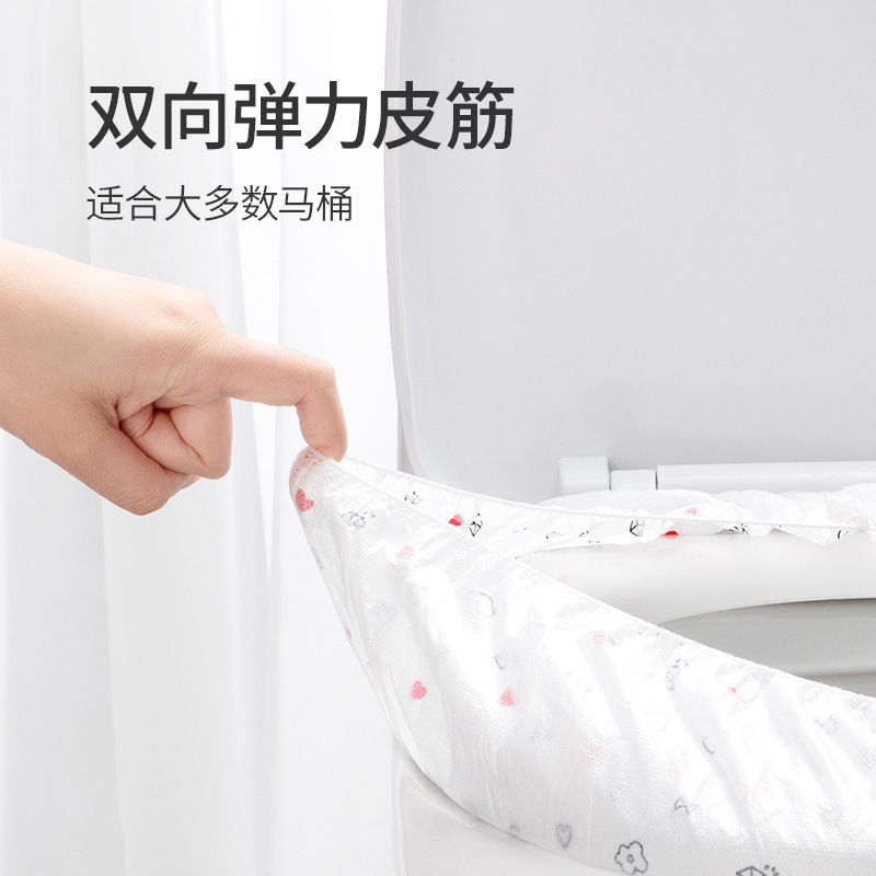 Disposable toilet seat cover with double-layer PE waterproof anti-dirt printed model for home use, travel and business trips, Badigao style