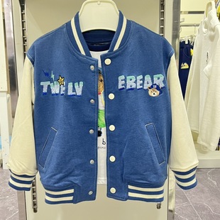 Bear children's clothing in stock spring and autumn boys and children's baseball uniform coat support a generation of hair