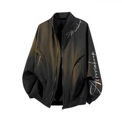 春秋季美式印花飞行夹克外套拉链宽松2025新款百搭舒适棒球服男女