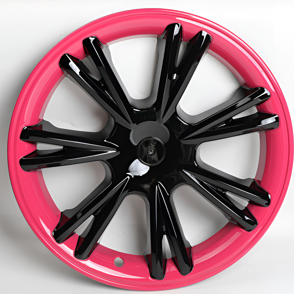 Hub cover — Tesla 19 inch - y-19-inch-beetroot-purple-white-logo-four