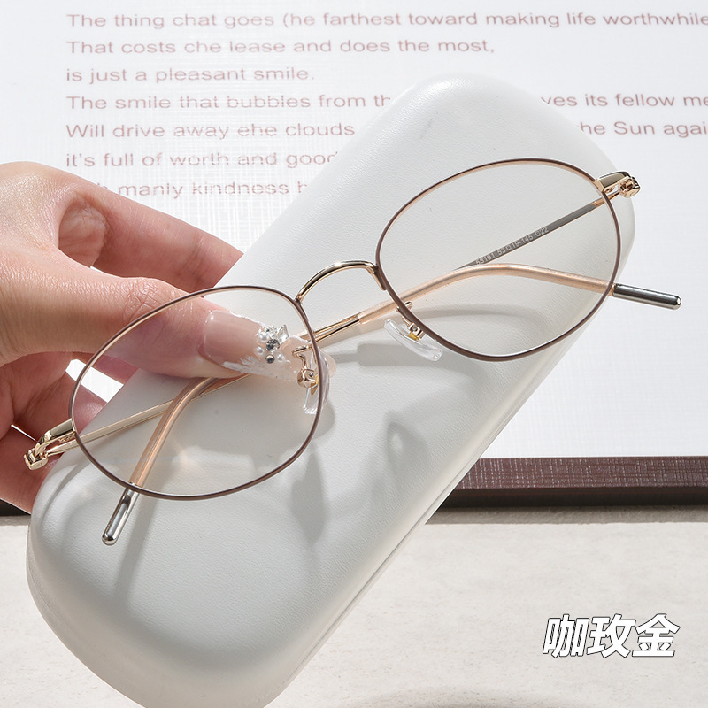 张靓颖同款超轻镜架批发58161ZM 线上爆款复古金丝细边眼镜框眼镜|undefined