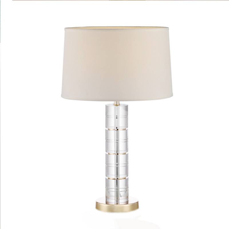 American Simple Living Room Crystal Table Lamp Post-Modern Fashion Study Luxury Sample Hotel Warm Bedroom Bedside Lamp