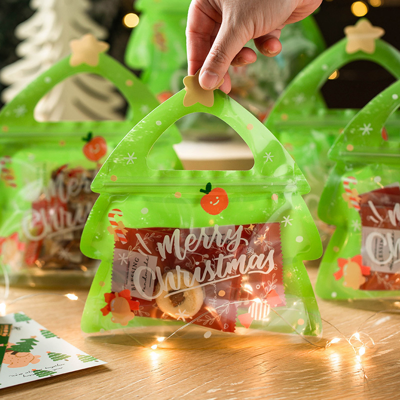 クリスマスキャンディスナックギフトバッグ子供の小さなハイエンドポータブルプラスチックギフトバッグお土産包装袋|undefined