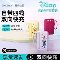 2025充电宝22.5W超级快充自带线快充大容量轻薄10000毫安