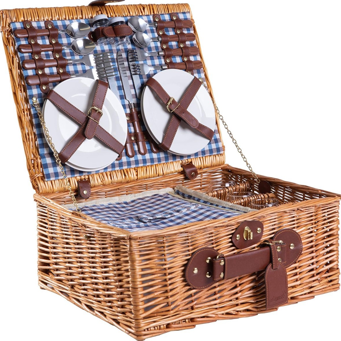 Cestas de picnic personalizadas con cubierta de sauce hecha a mano acompañadas de cestas de regalo de primavera cestas de almacenamiento de frutas con bolsas de cubierta