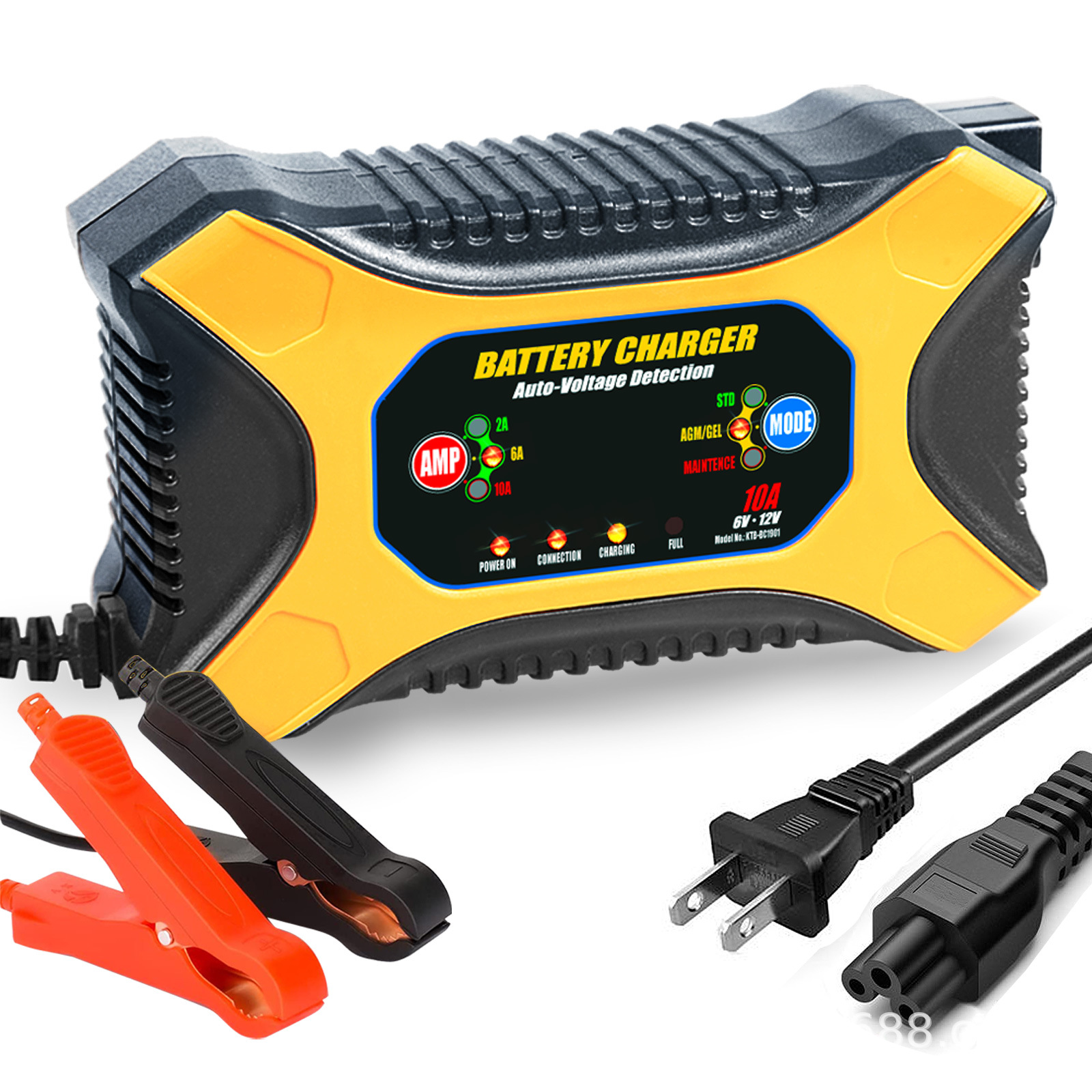 汽车电瓶充电器6V12V2A6A10A摩托车蓄电池快充铅酸电池专用充电机