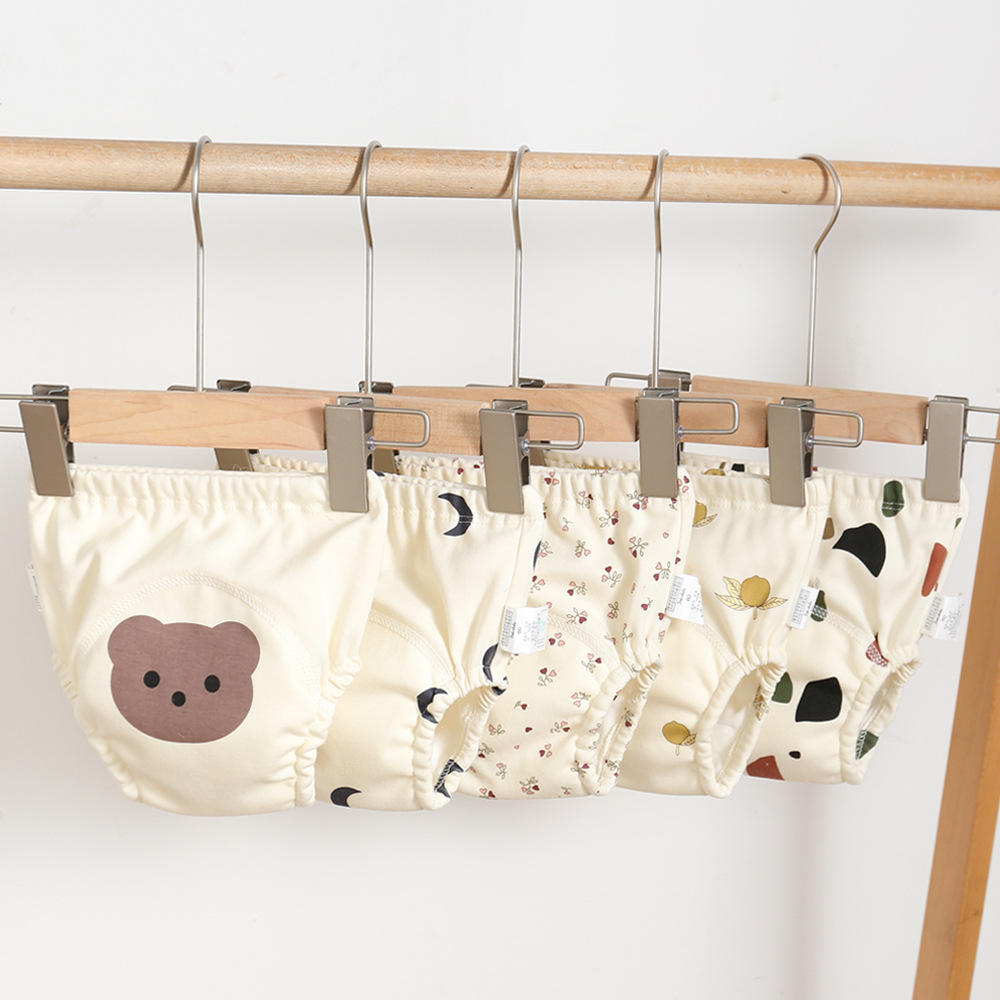 ins Korean version of baby cessation training pants pure cotton gauze diaper learning pants baby waterproof diaper pocket diaper pants