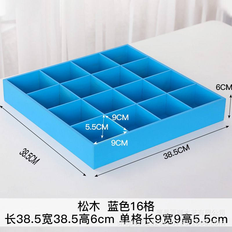 木製マルチコンパートメント収納ボックス、ゴミ箱、デスクトップジュエリー収納ボックス、多肉植物木箱、レトロドライフルーツボックス|undefined