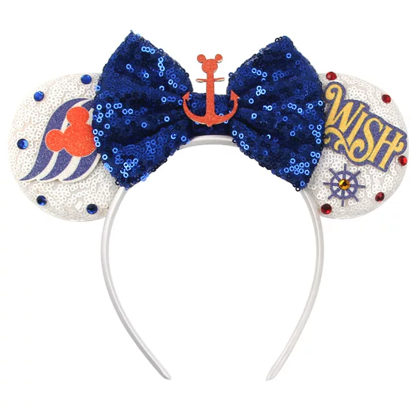 Cruise Mickey Mouse Ears 25th Anniversary Mickey Ears Magic Cruise Cruise Sequin Bow Headband