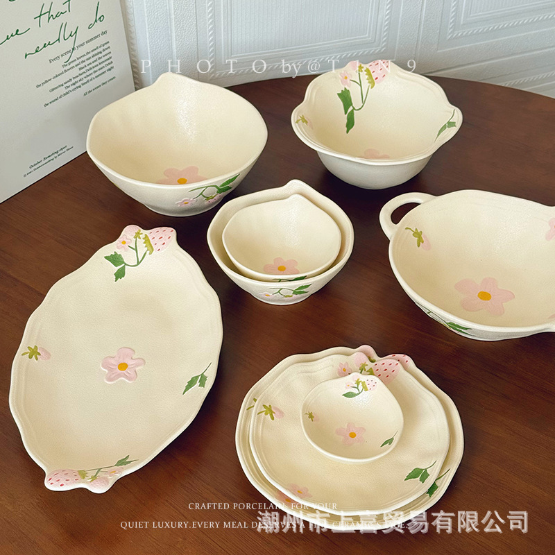 High-End, Aesthetically Pleasing Tableware, Unique and Beautiful Rice Bowls for Home Use, 2026 New Model Soup Noodle Bowls, Salad Bowls, Small Bowls