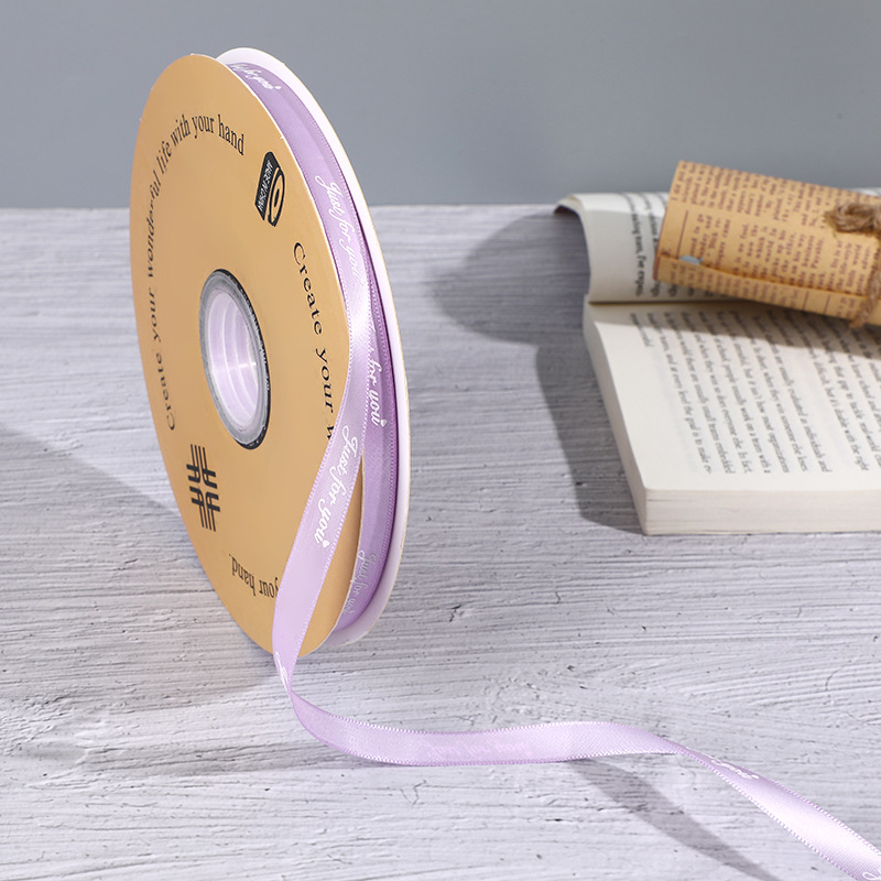 1cm100 tamaño sólo para usted Inglés cinta de poliéster flores regalo DIY decoración de la torta del regalo cinta de color