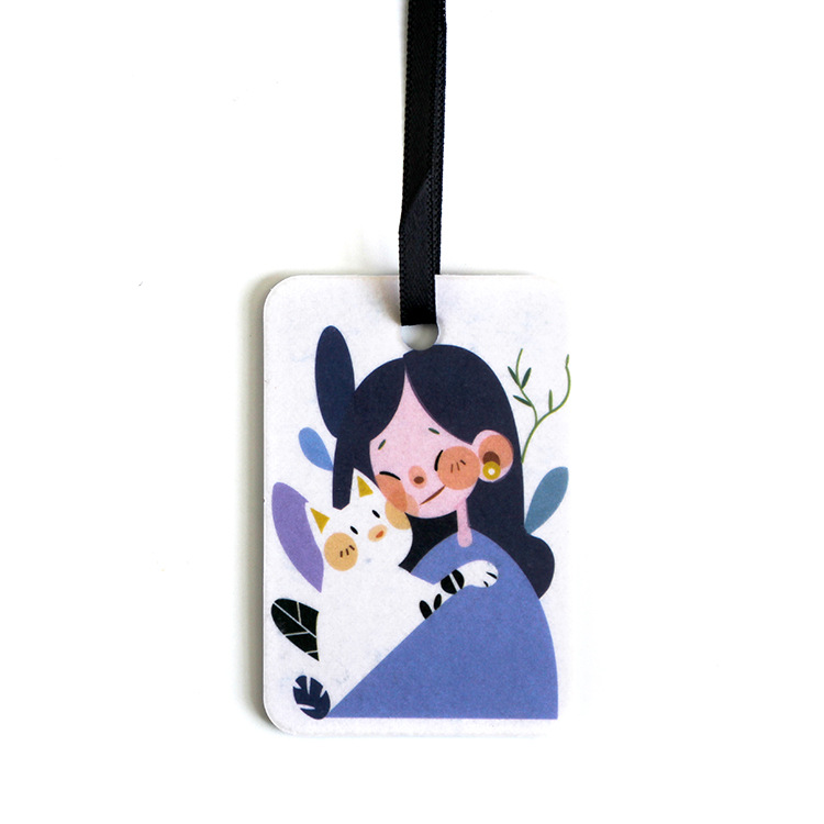 新款少女系列香薰片  创意植物汽车车载香氛片固体内香片衣柜挂件