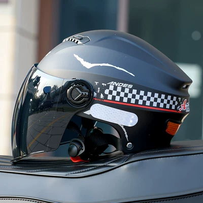 Durable Electric Motorcycle Helmet, Unisex, Motosiklet kaskı (dəbilqə) - matt-black-speed-rail-single-lens-sun-protection-glasses-one-size-fits-all