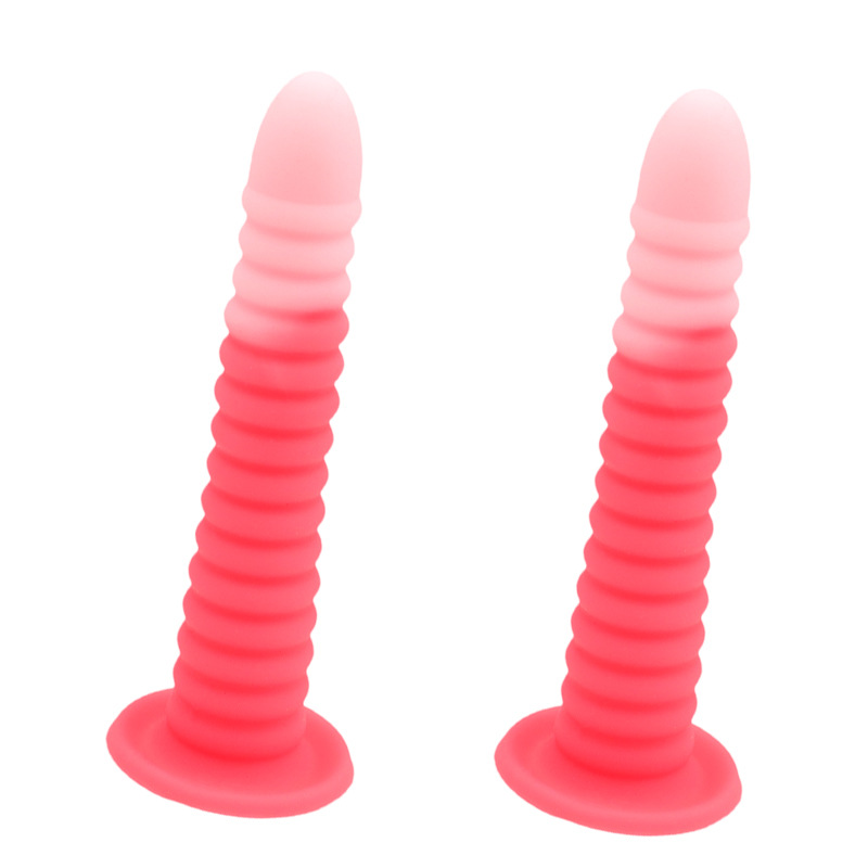 Liquid Silicone Anal Plug with Suction Cup, Textured Large Size, Manual Prostate Toy — detail image 18