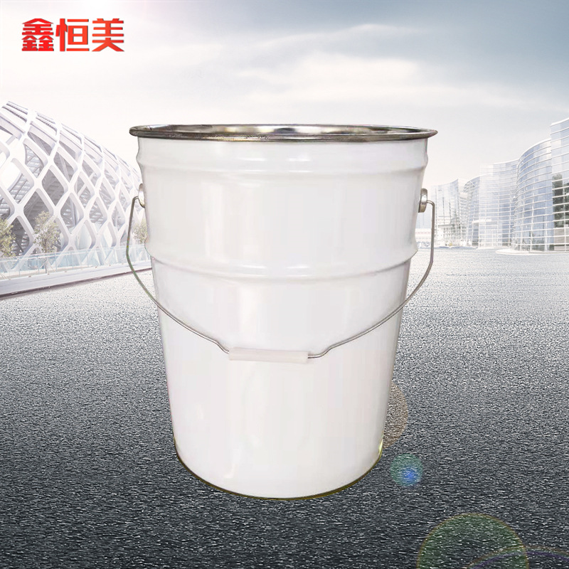 厂家加工15-20升涂白马口铁桶 铁皮涂料桶金属油漆桶化工花篮桶