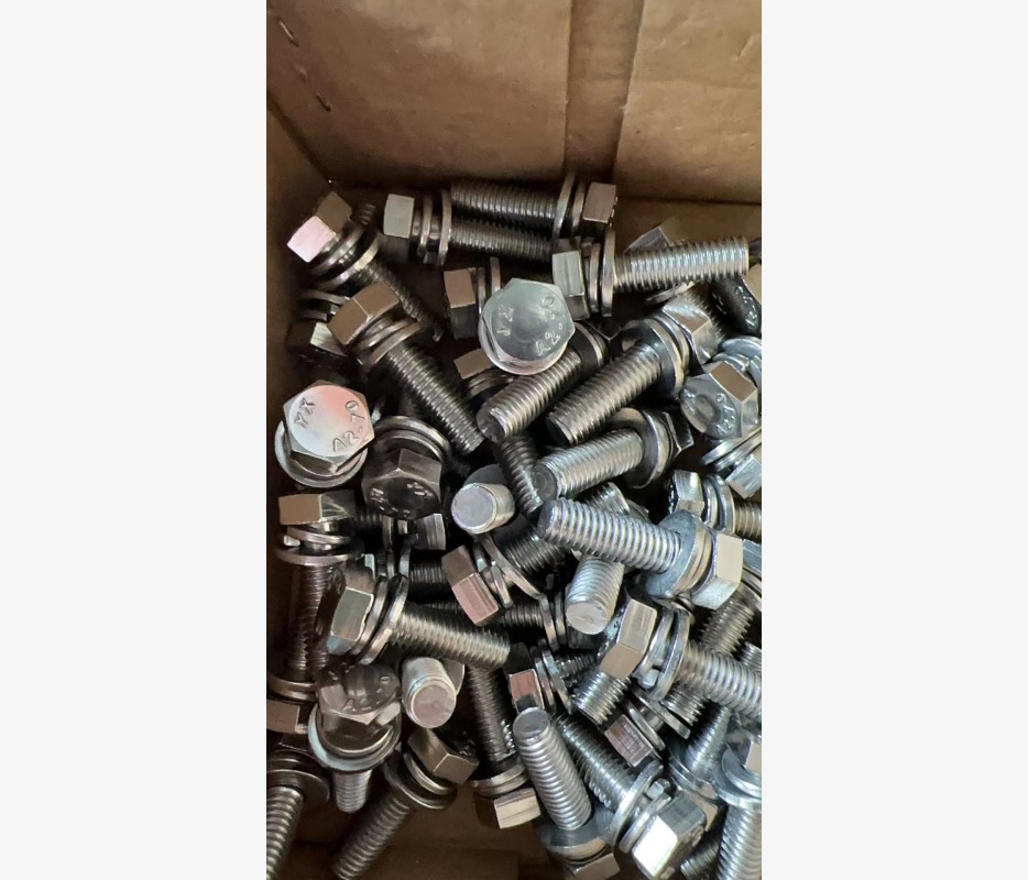 304不锈钢六角头螺栓平弹垫三组合件 GB9074.17  M8*28