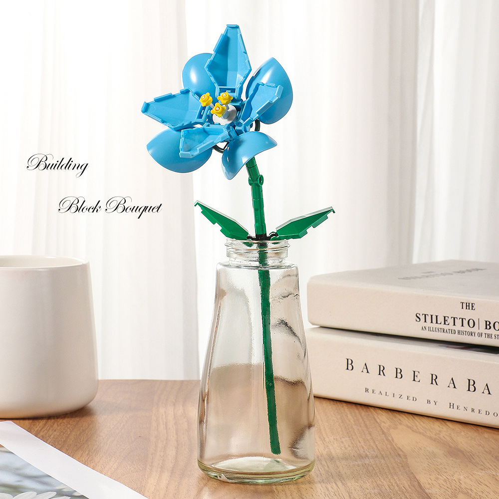 Compatible con micropartículas de Lego, flor eterna, día de San Valentín, día del maestro, bloques de construcción de rosas, juguetes de bloques de construcción de rompecabezas de flores