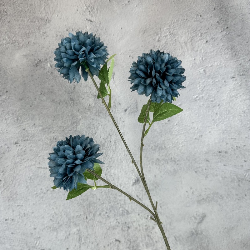 Crisantemo Artificial de 3 Cabezas, Crisantemo Ping Pong, Arreglo de Decoración para Bodas y Hogar, Hortensia, Diente de León, Adornos de Flores Artificiales al por Mayor