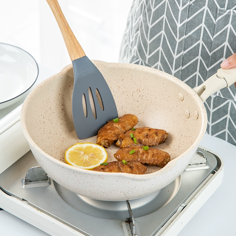 Сковорода-кастрюля без пригорания, маленькая многофункциональная maifan pan, жарка, газовая плита, индукционная варочная панель, двойное назначение
