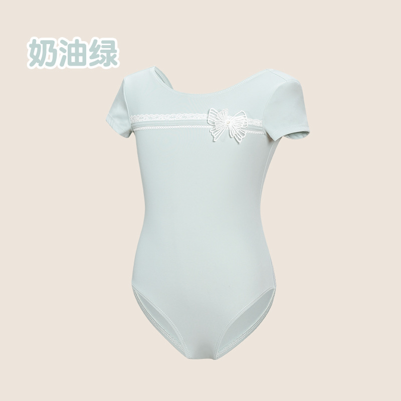 Ropa de baile para niños Ropa de baile de verano para niñas Ropa de entrenamiento de manga corta Ropa de baile china para niñas Prueba de arte Ropa de gimnasia Entrenamiento básico