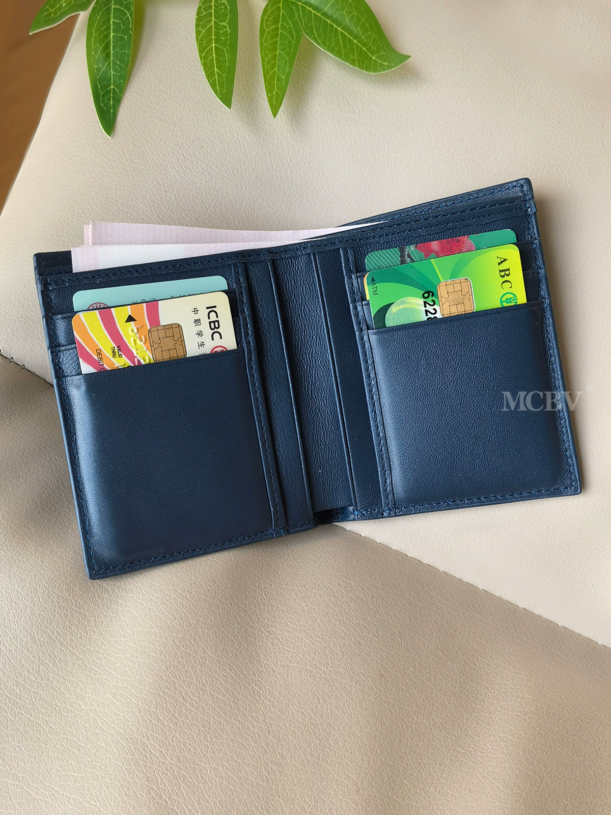 Плетеный короткий портмоне MCBV, держатель карт, натуральная кожа