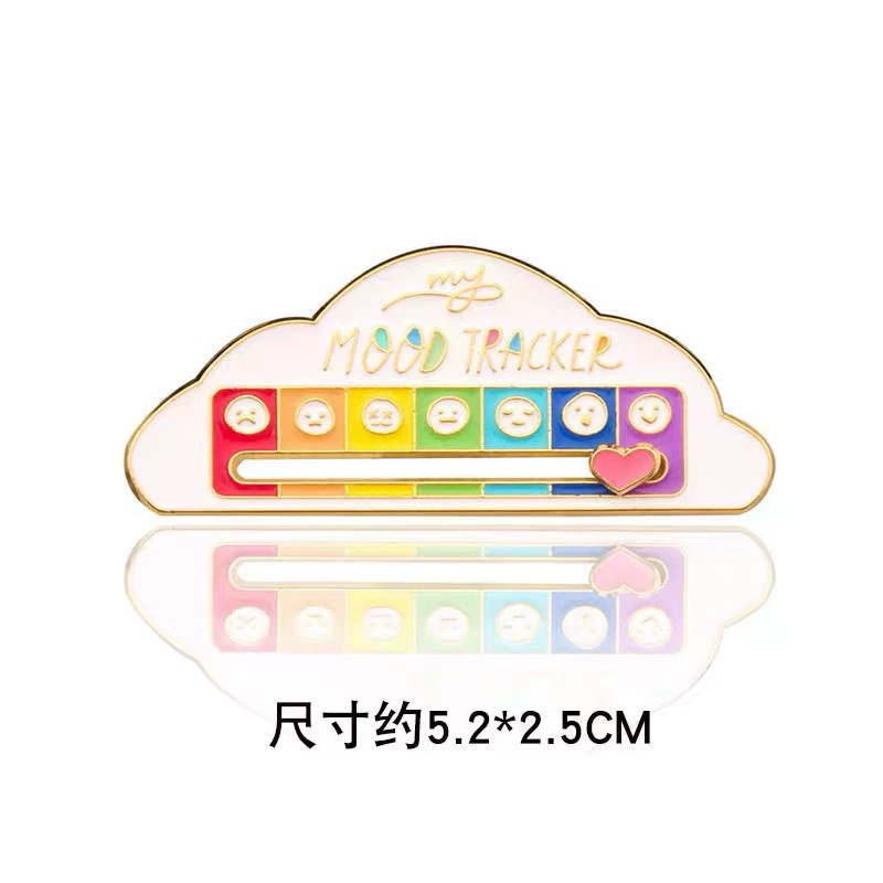 Настроение Конверт Энергия Брошь скользящая личность Diy Социальная сила Сплав Значок Выражение Кампус Бин