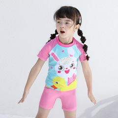 Children's swimsuit for girls, summer new style split swim trunks for toddlers and young children, swimming suit for girls, princess theme, baby swimwear