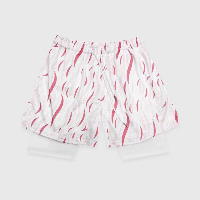 Vacaciones deportivas de dos pantalones cortos para estudiantes de secundaria de niños y niñas no sobre la rodilla entrenamiento transpirable secado rápido pantalones de baloncesto americano