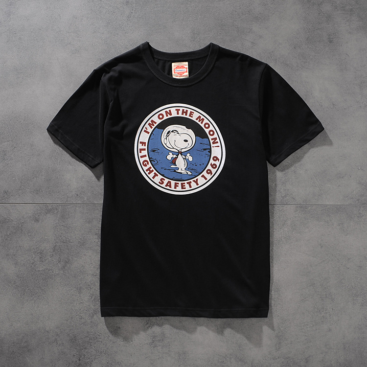 Spring and summer new American click wash cartoon print men's round-necked short-sleeved T-shirt comfortable youth half-sleeve 808 5