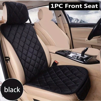 + backrest, universal plush seat pad – Wool pad - plush-single-seat-black