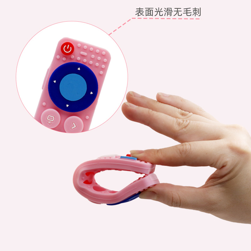 工廠批發嬰兒遙控器硅膠牙膠寶寶磨牙棒玩具牙膠防吃手母嬰用品