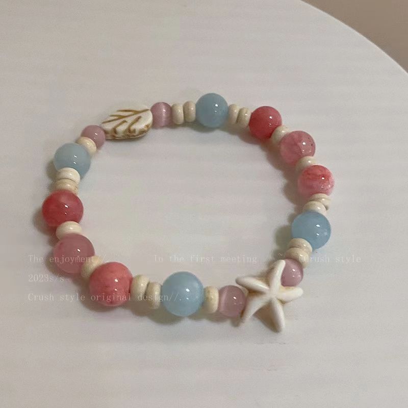 Serie de dopamina simple ins de moda ligera lujosa pulsera de cuentas para mujeres de verano nicho de diseño de la misma amiga