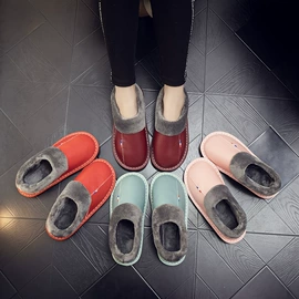 皮质拖鞋;家居棉鞋;亚麻拖鞋