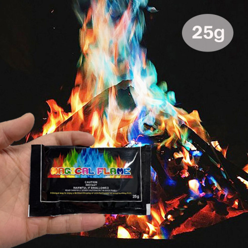 Cross-border exclusive magic fire colorful flame powder, magic fire party beach bonfire party supplies