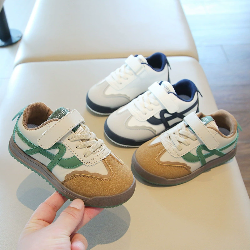 Детская обувь для арганда 2025 весной и осенью спортивная обувь для мальчиков повседневная доска обувь для девочек маленькая белая обувь мягкая подошва детская обувь для нравов