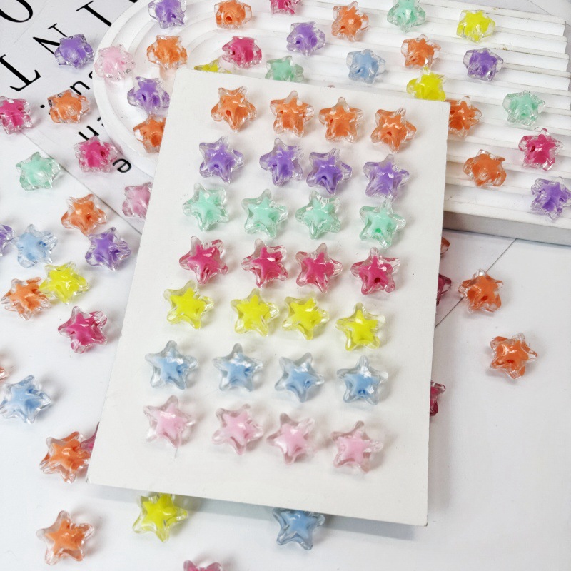 10g Weight Beads Jewelry Making Type DIY Ornament Accessories Classification 1 Piece Quantity Arylic Material Pentagram Pattern All Seasons Season Plating Design Sweet Style 1 Piece Arylic Pentagram DIY Ornament Accessories Beads 1