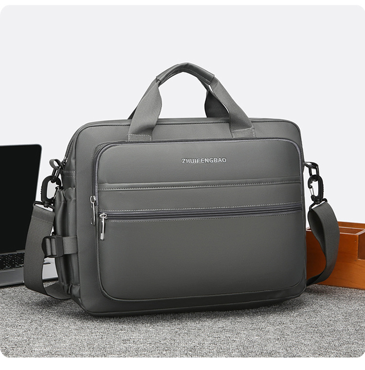 The new 2024 minimalist and sophisticated briefcase men's large-capacity casual sports single-shoulder bag is water-resistant for cross-border use undefined