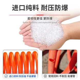 PU Coiled Spring Air Hose, Spiral Retractable Pneumatic Line