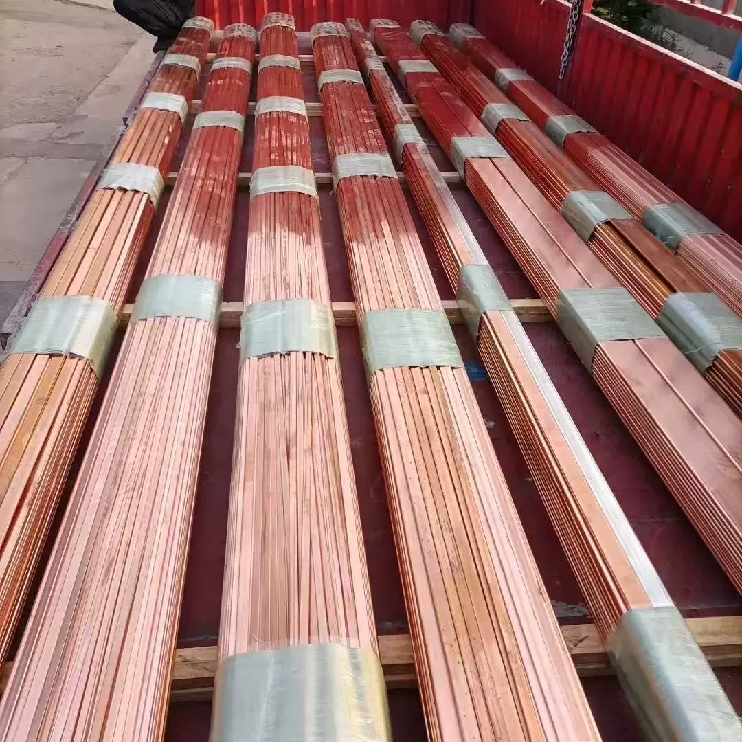 定制加工t2紫铜排 接地铜排 镀锡紫铜排 扁条 汇流排电柜铜 t2方